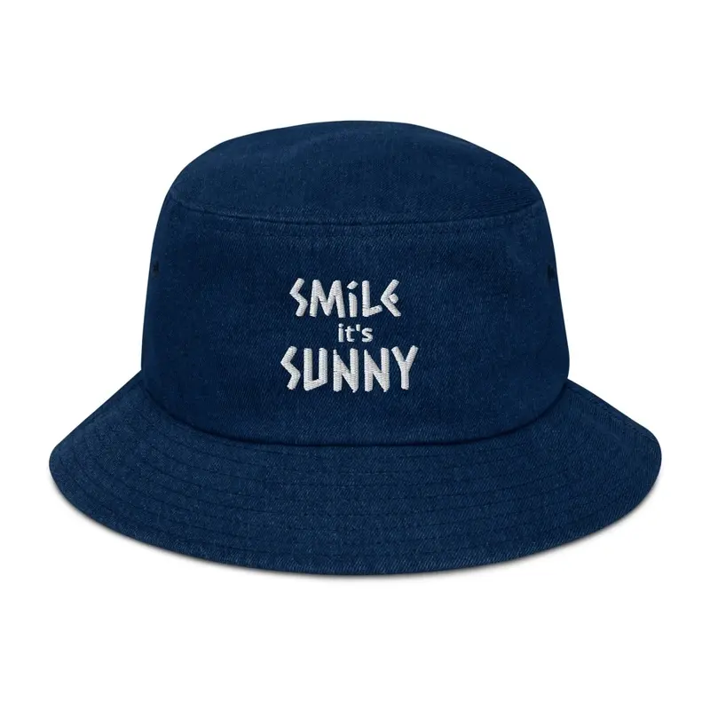 Smile (it's) Sunny Denim Bucket Hat 